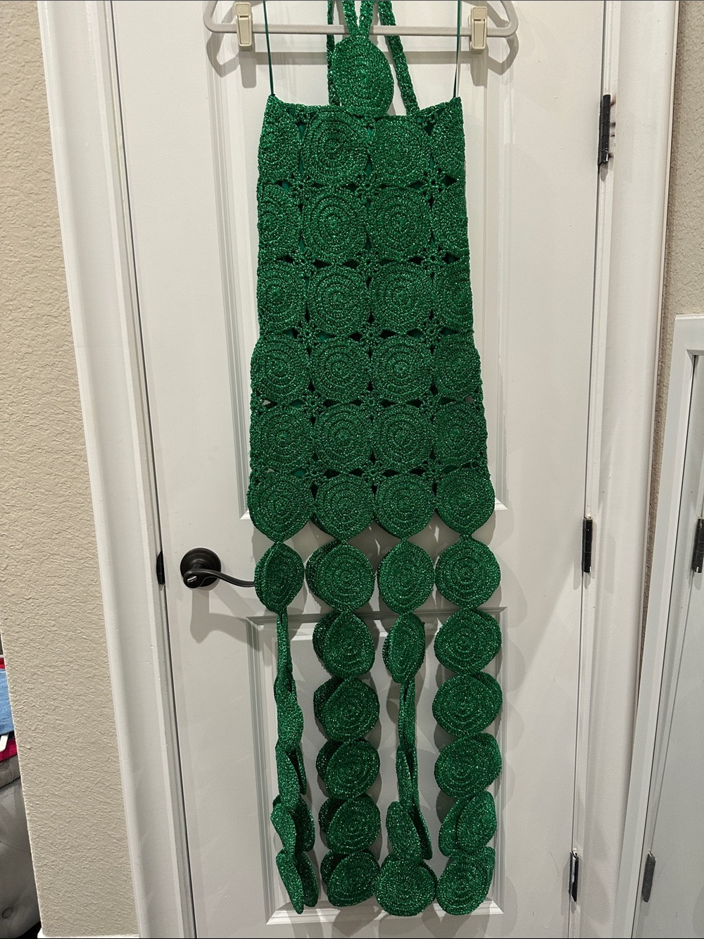 Simon Miller Emerald Green Crochet Maxi Skirt with Fringe - Picture 2 of 2